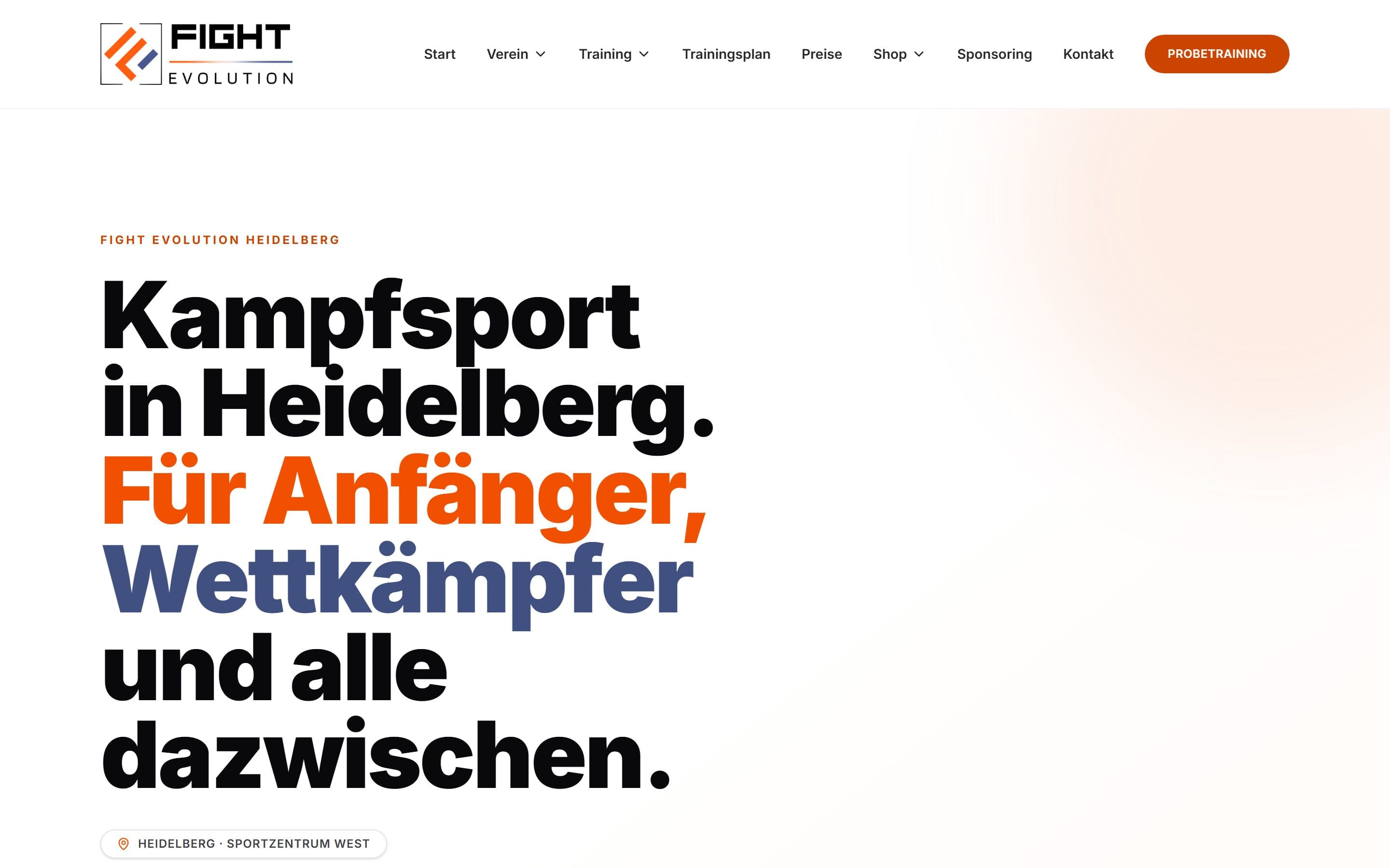 Vorschau der Webseite Fight Evolution Heidelberg